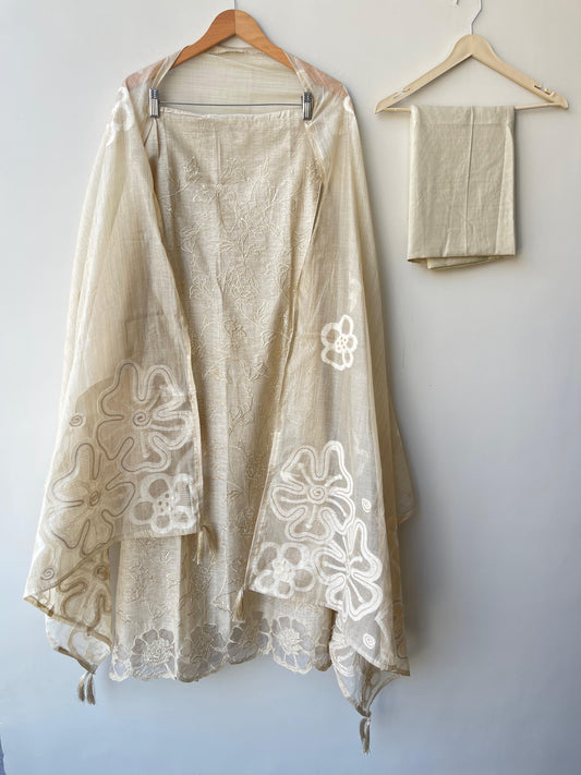 Khadi linen unstitched ladies suit Rc18760