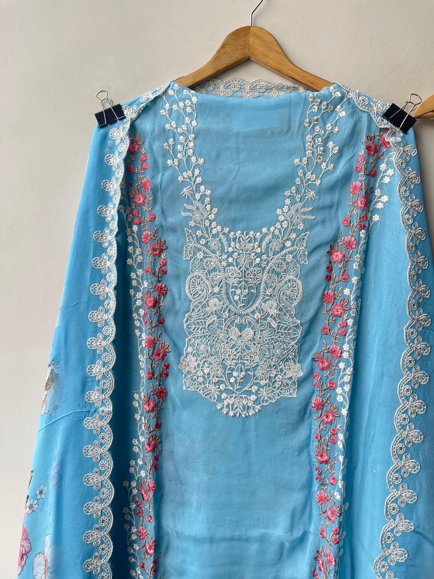 Organza Tuile unstitched ladies suit Rc19323