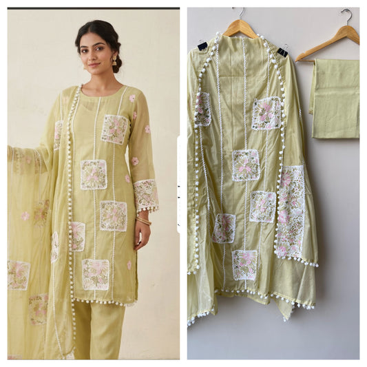 Mul chanderi unstitched ladies suit Rc18928 (b)