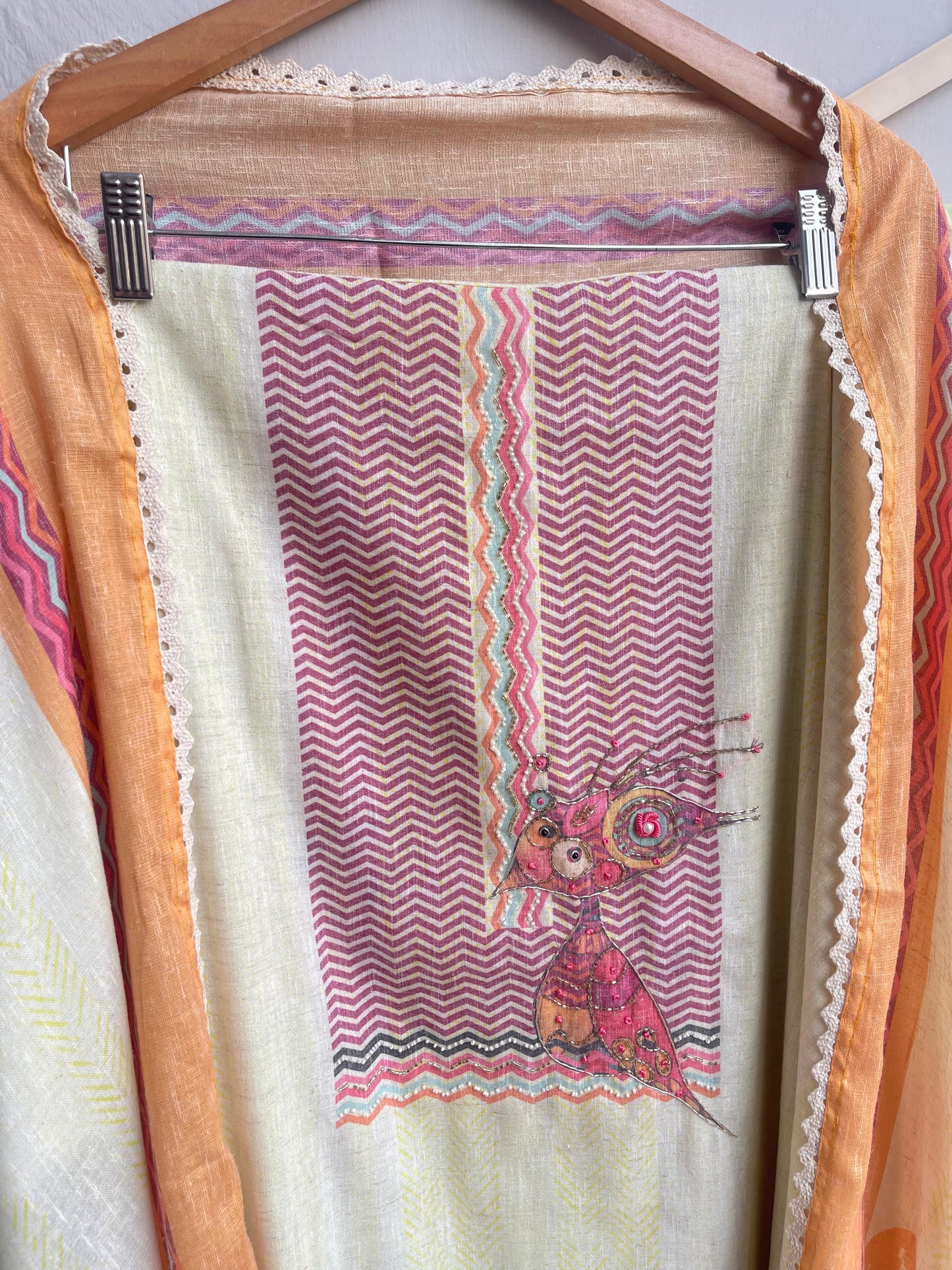 Linen printed unstitched ladies suit Rc18469