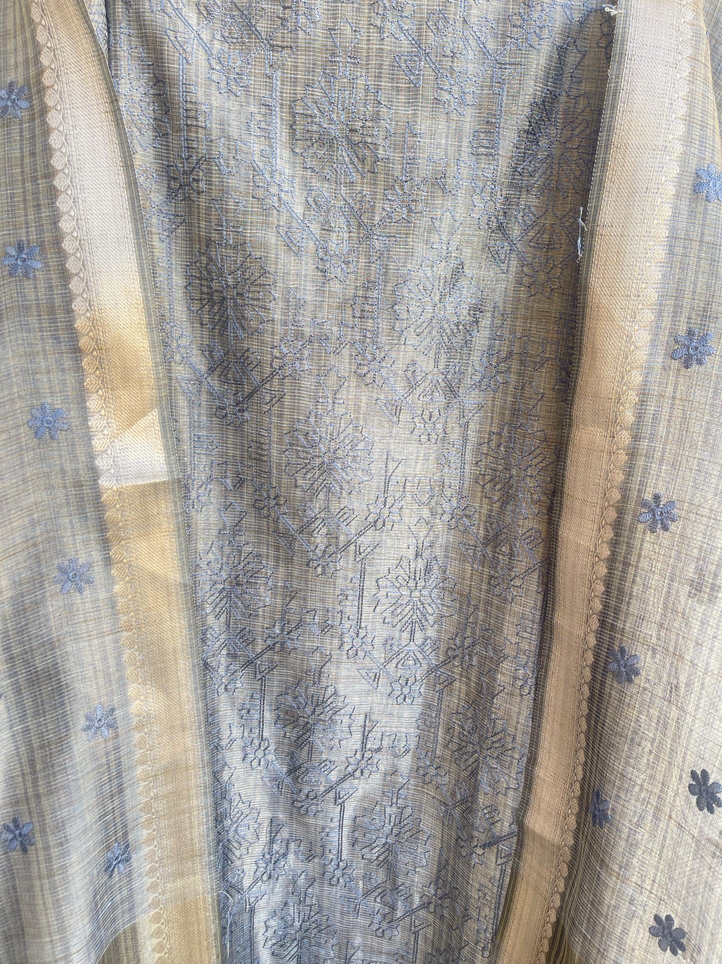 Shimmer linen unstitched ladies suit Rc18845