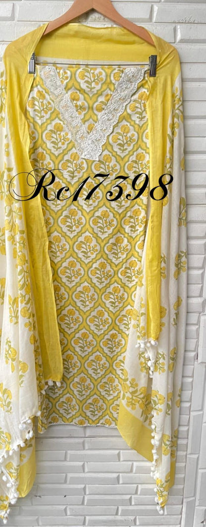 Cotton Printed Unstitched Ladies Suit Rc17398(c)