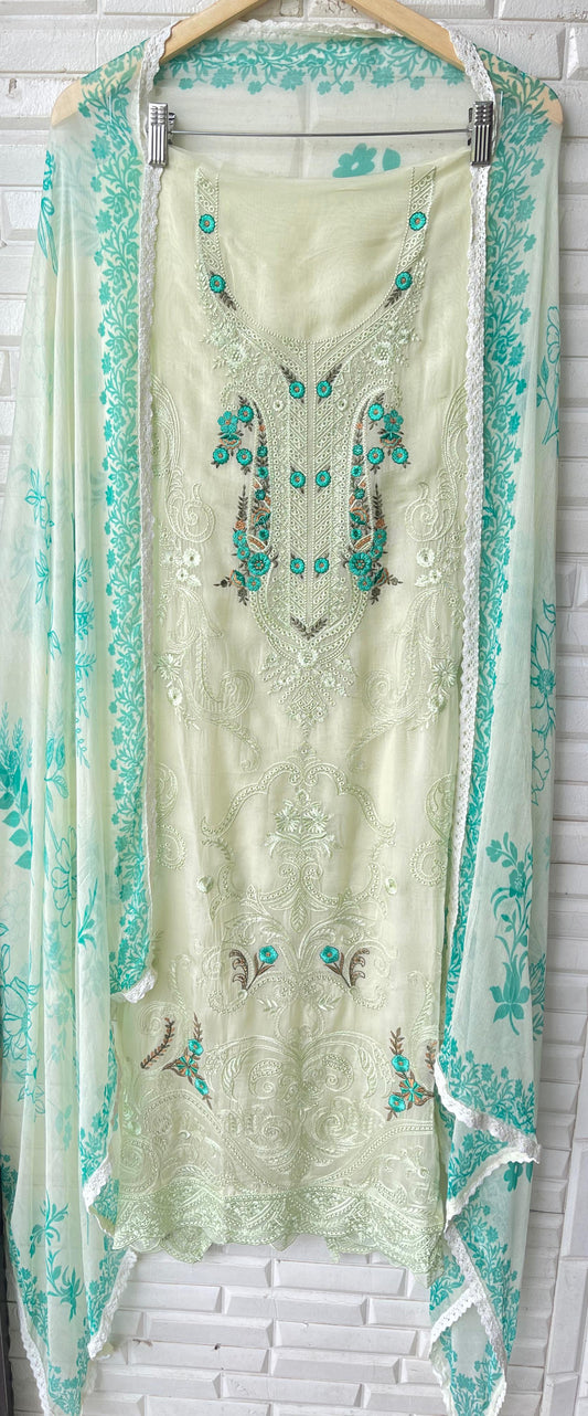 Organza unstitched ladies suit Rc17778 (a)