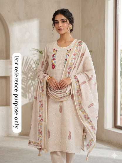 Mul Chanderi Unstitched Printed Ladies Suit RC-18813 (a)