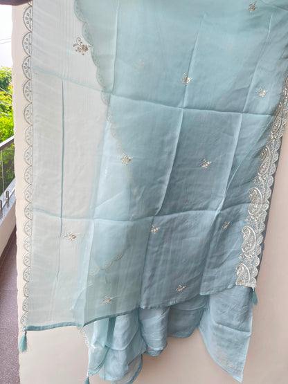 Organza unstitched ladies suit Rc19310 (c)