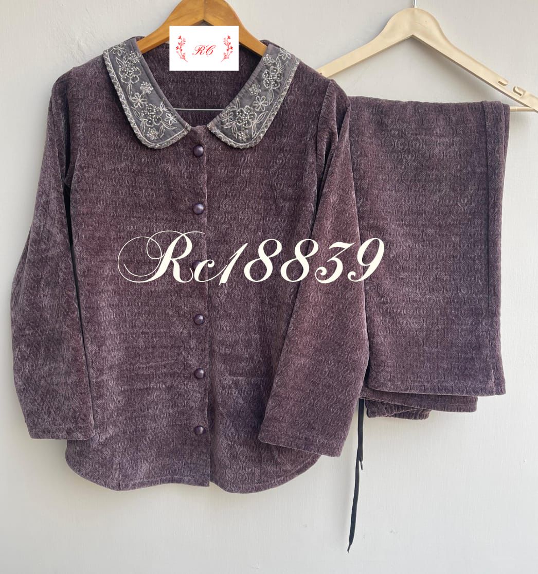 Readymade ladies winter velvet coord set Rc18839