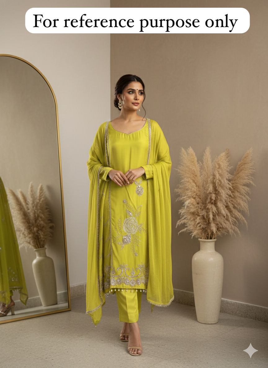 Satin crepe unstitched ladies suit Rc18393 (d)