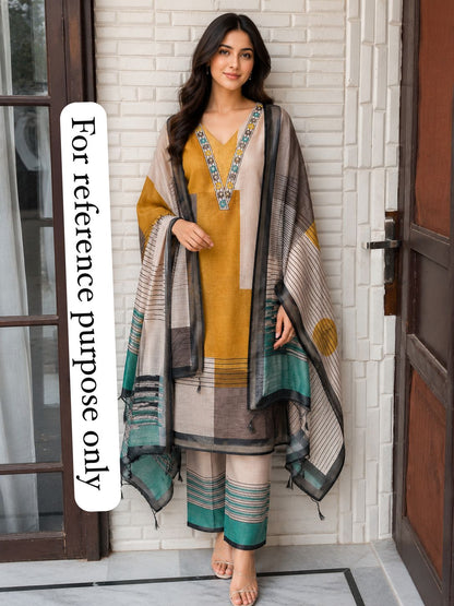 Soft Chanderi Silk Unstitched Ladies Suit RC18824 – view 2