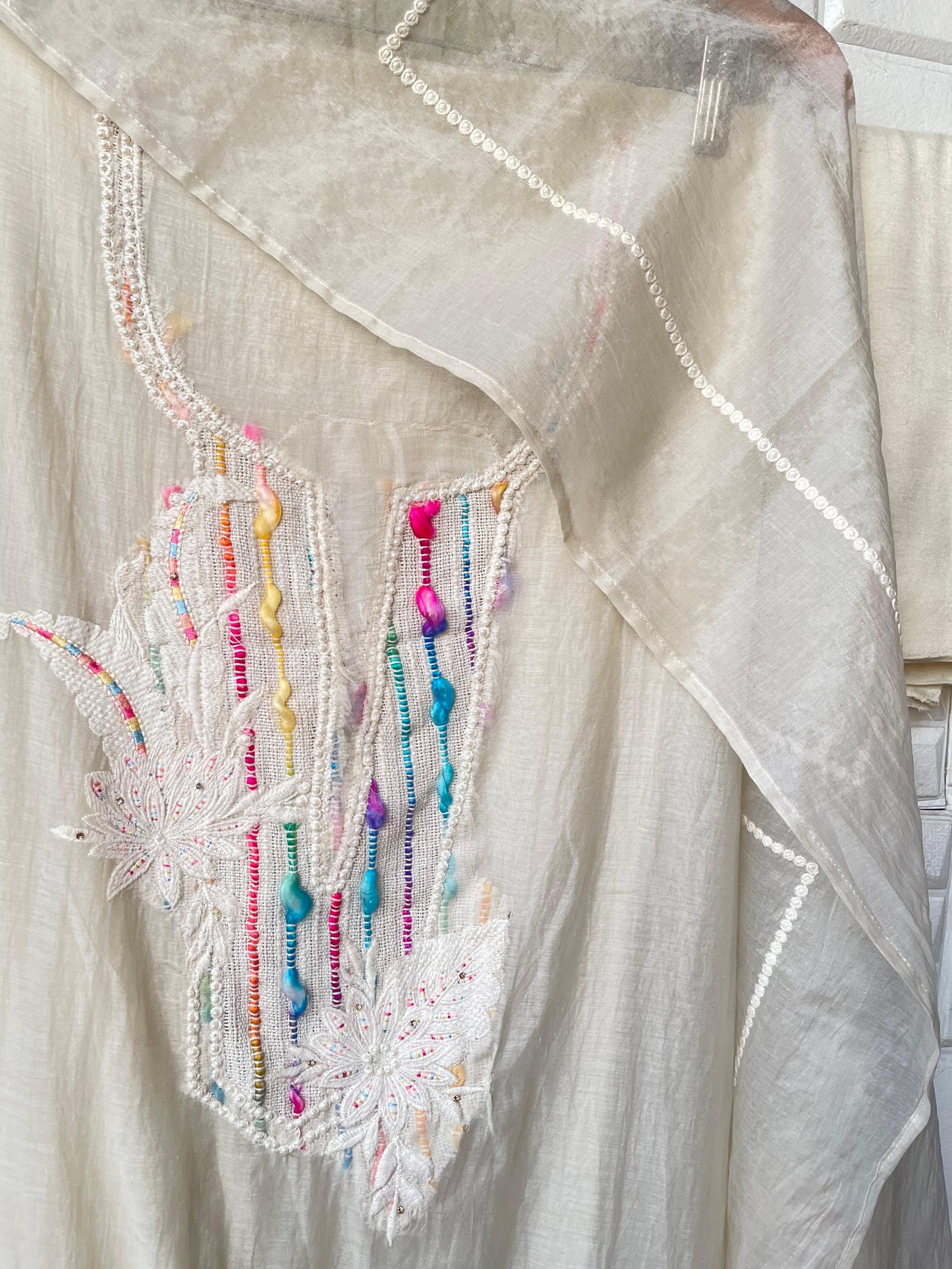 Mul chanderi unstitched ladies suit Rc17836