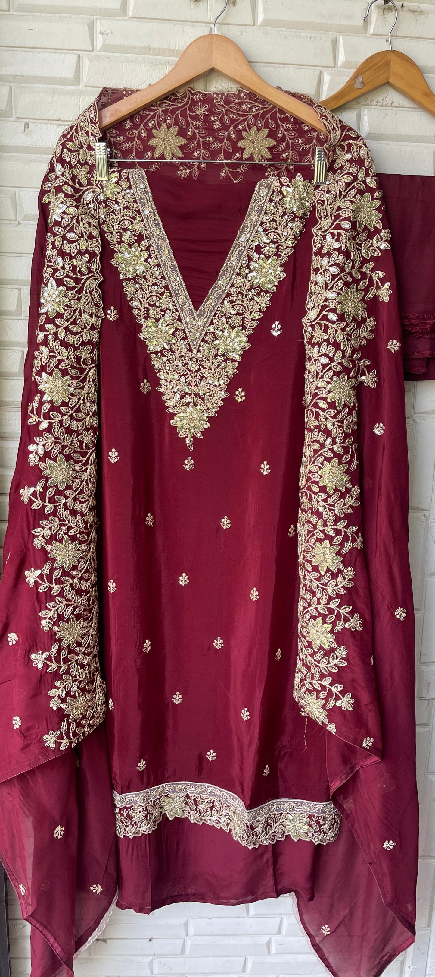 Organza crepe unstitched ladies suit Rc17744 (a)