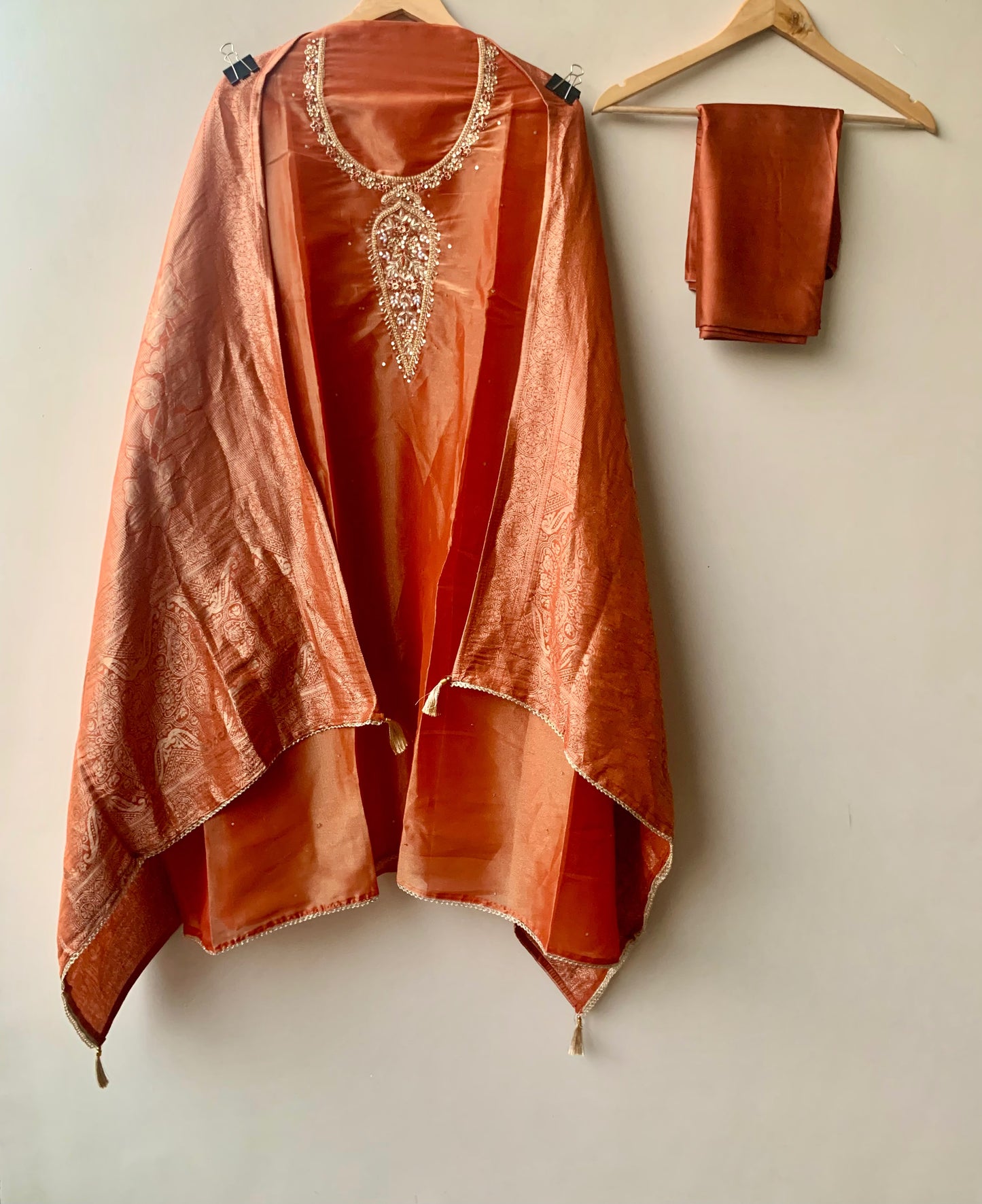 Shimmer Silk Printed Unstitched Suit Set