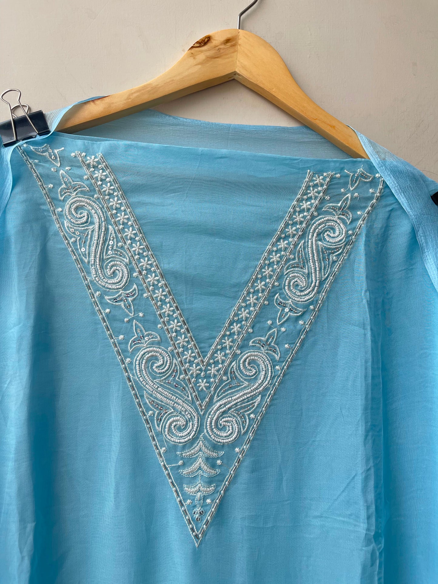Organza fabric unstitched ladies suit Rc19058