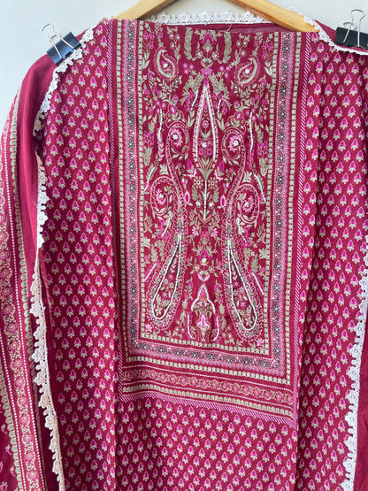 Mul Chanderi Unstitched Ladies Suit RC-18885 – view 6