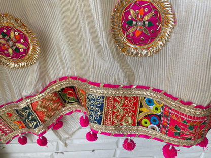 Banarasi shimmer silk unstitched ladies suit Rc17824