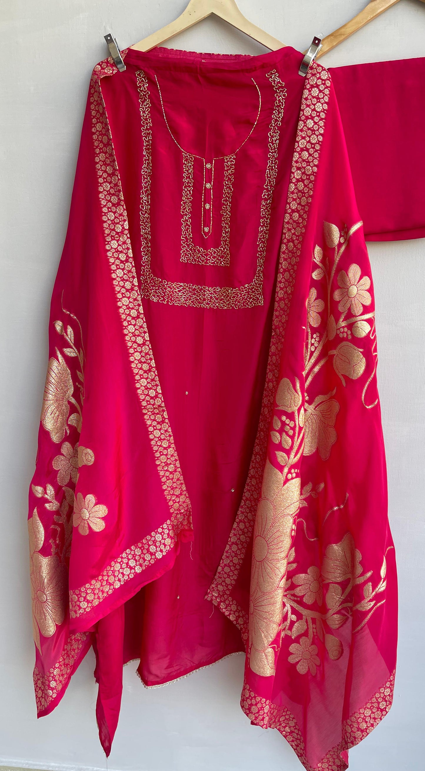 Silk organza unstitched ladies suit Rc17883 (a)