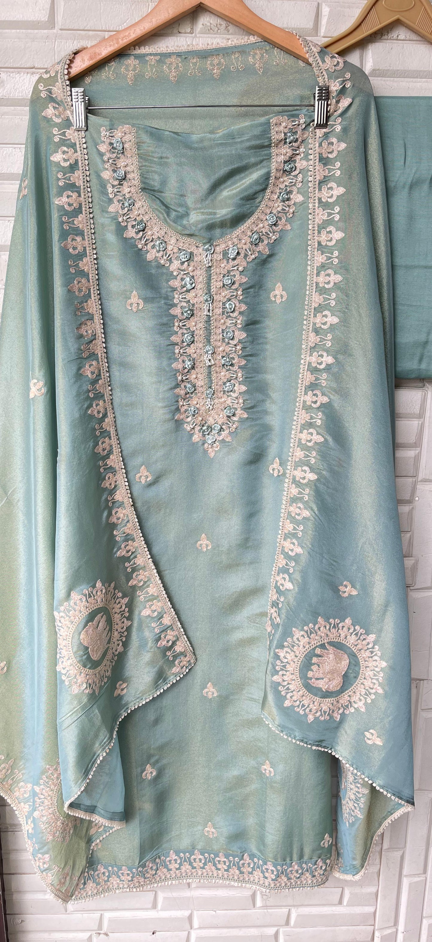 Shimmer silk unstitched ladies suit Rc17602 (c)