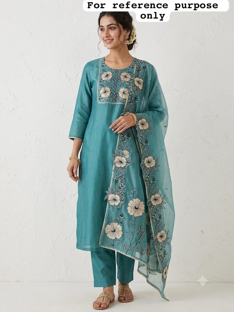 Shimmer glass organza ladies unstitched suit Rc19302 (b)