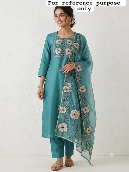 Shimmer glass organza ladies unstitched suit Rc19302 (b)