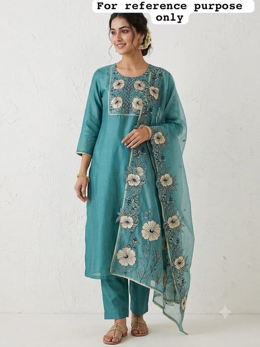 Shimmer glass organza ladies unstitched suit Rc19302 (b)