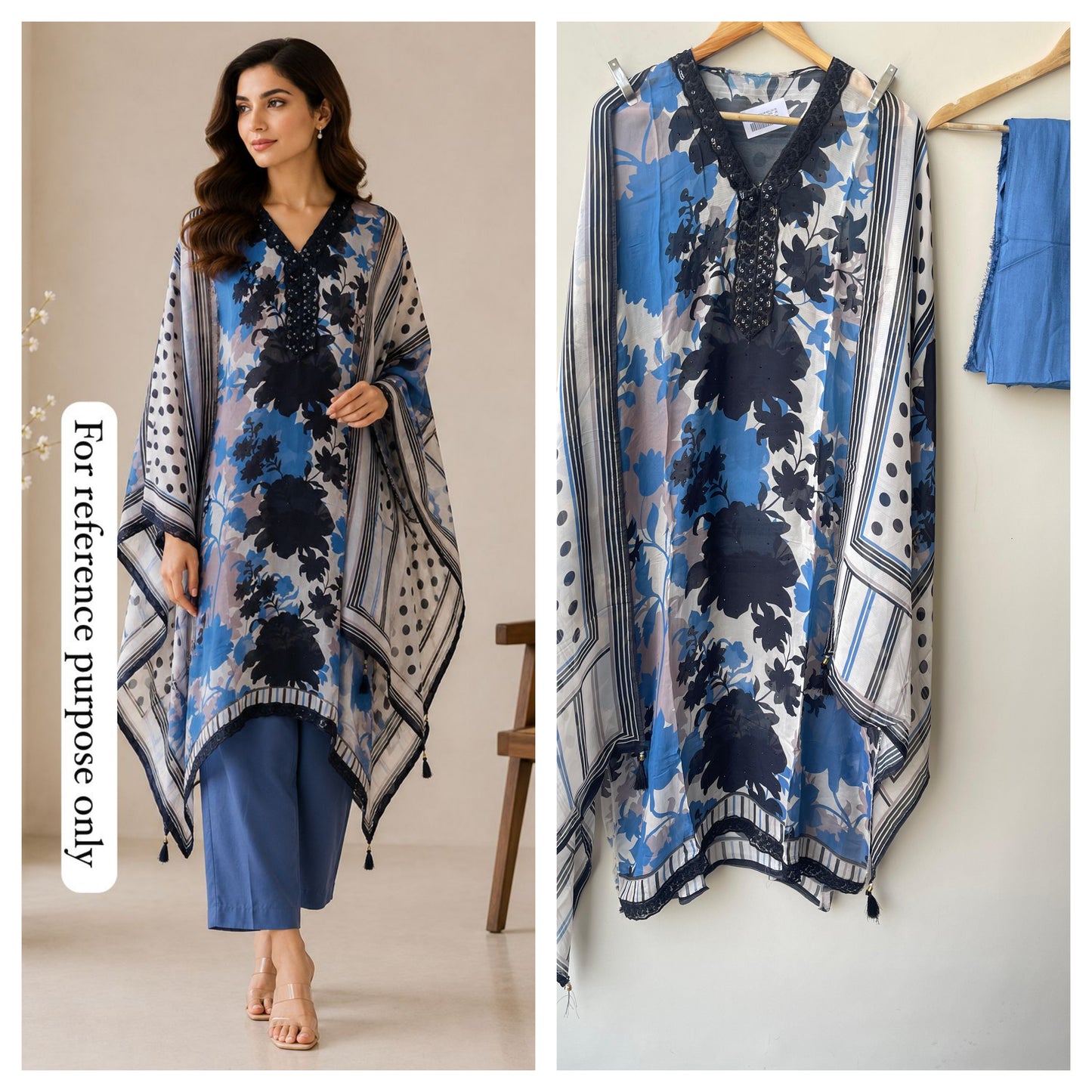 Organza Printed Unstitched Ladies Suit RC-18881(B)