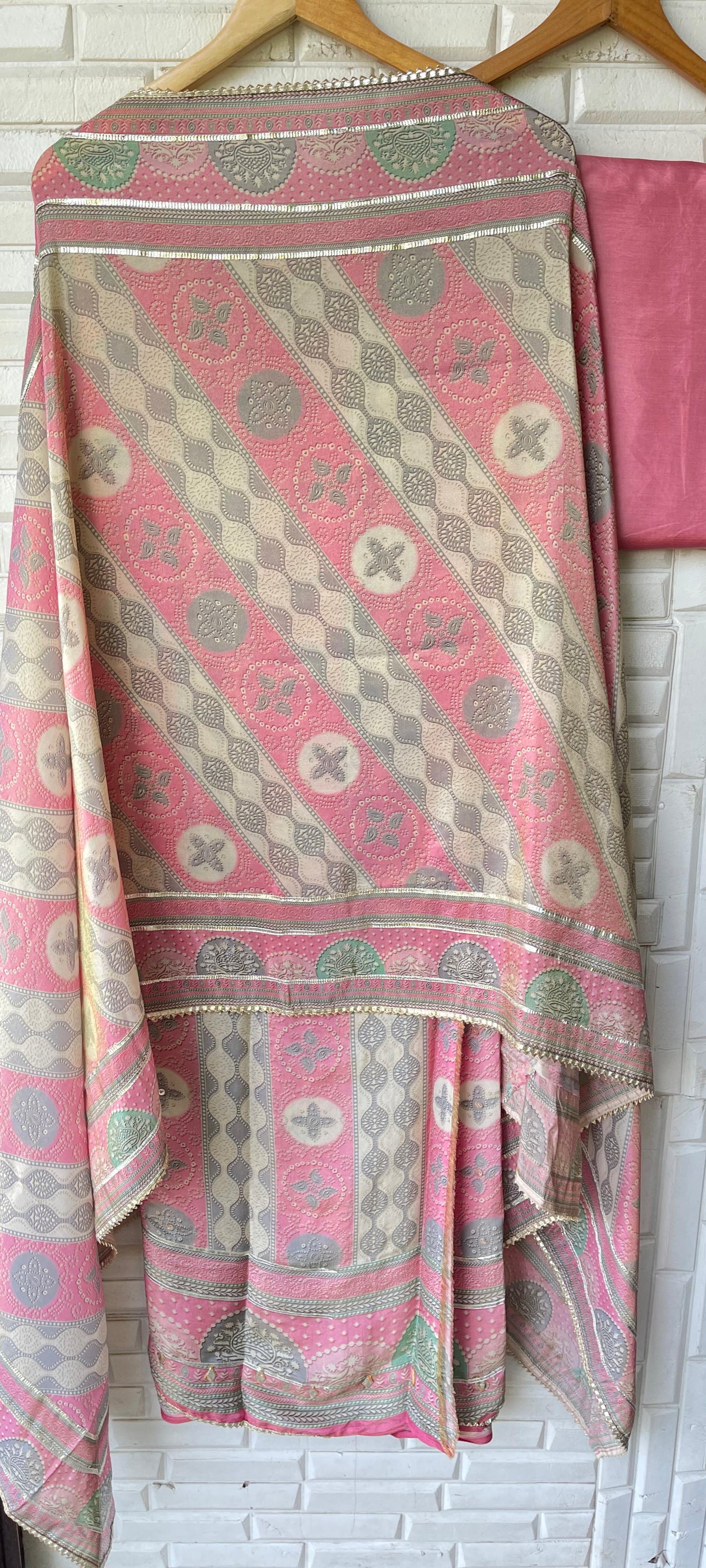 Shimmer tassar silk unstitched ladies suit Rc17679 (b)