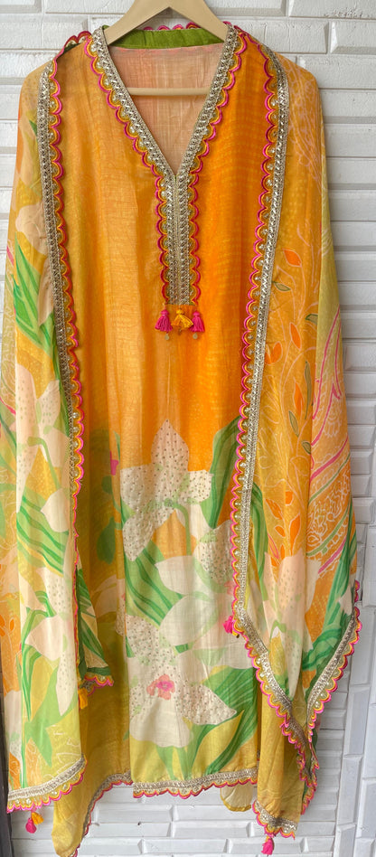 Organza unstitched ladies suit Rc17518