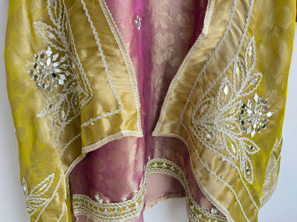 Self shimmer silk unstitched ladies suit Rc17923 (b)