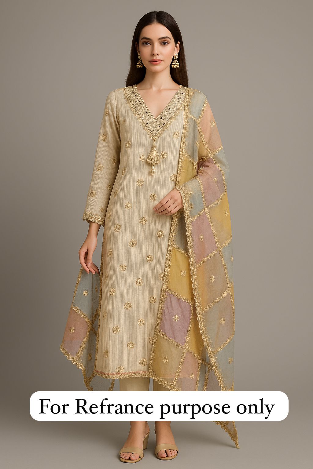 Crushed tissue silk unstitched ladies suit Rc17720