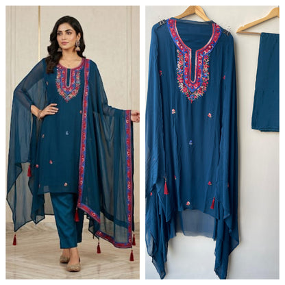 Georgette unstitched fabric ladies suit Rc19331 (b)