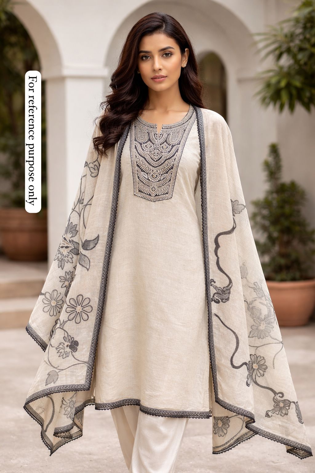 Mul Chanderi Unstitched Ladies Suit RC-18609 – view 2