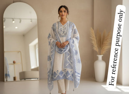 Soft Jute Linen Unstitched Ladies Suit RC-18346 – view 2
