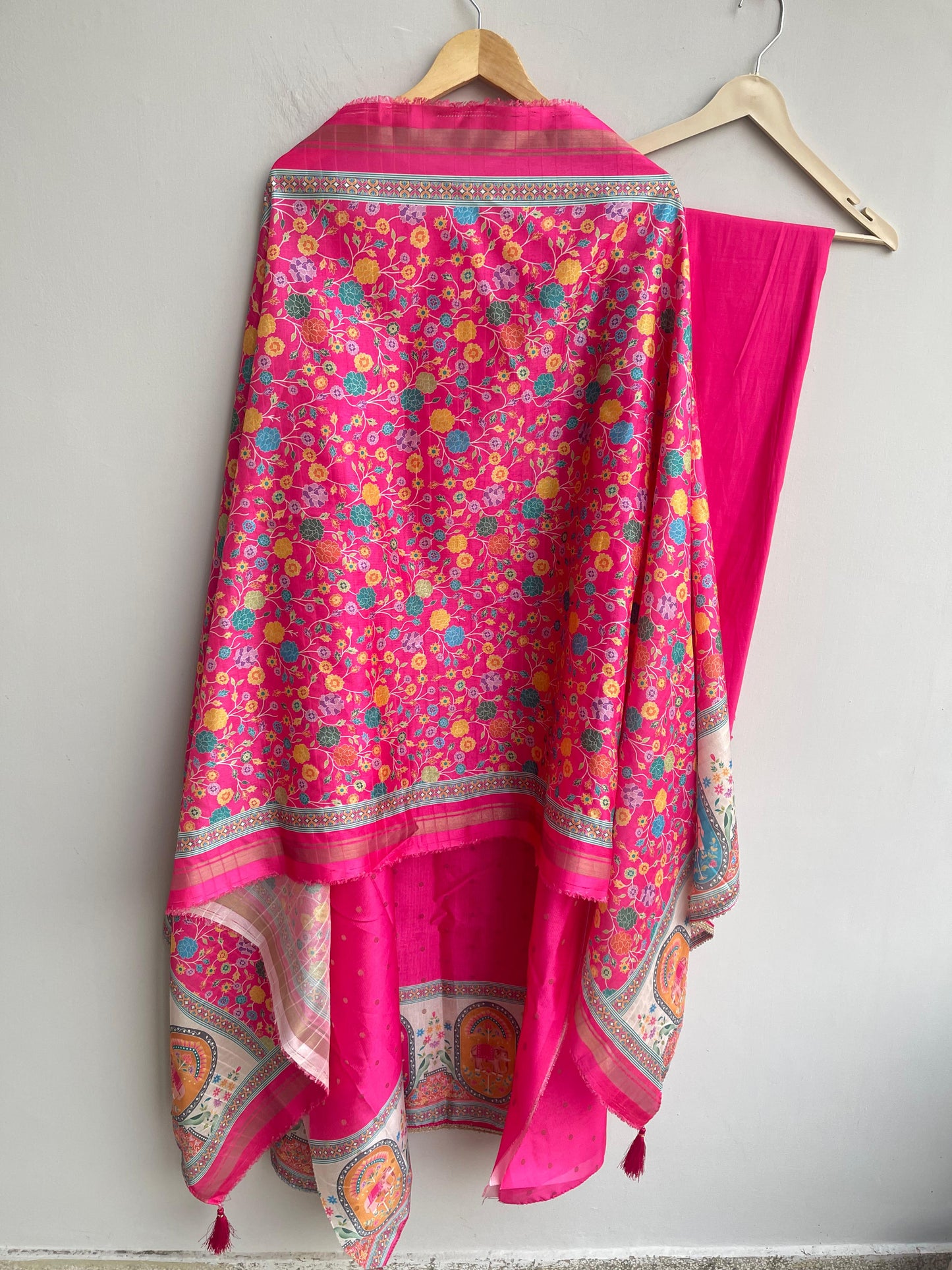 Banarasi shimmer linen unstitched ladies suit Rc18354 (b)