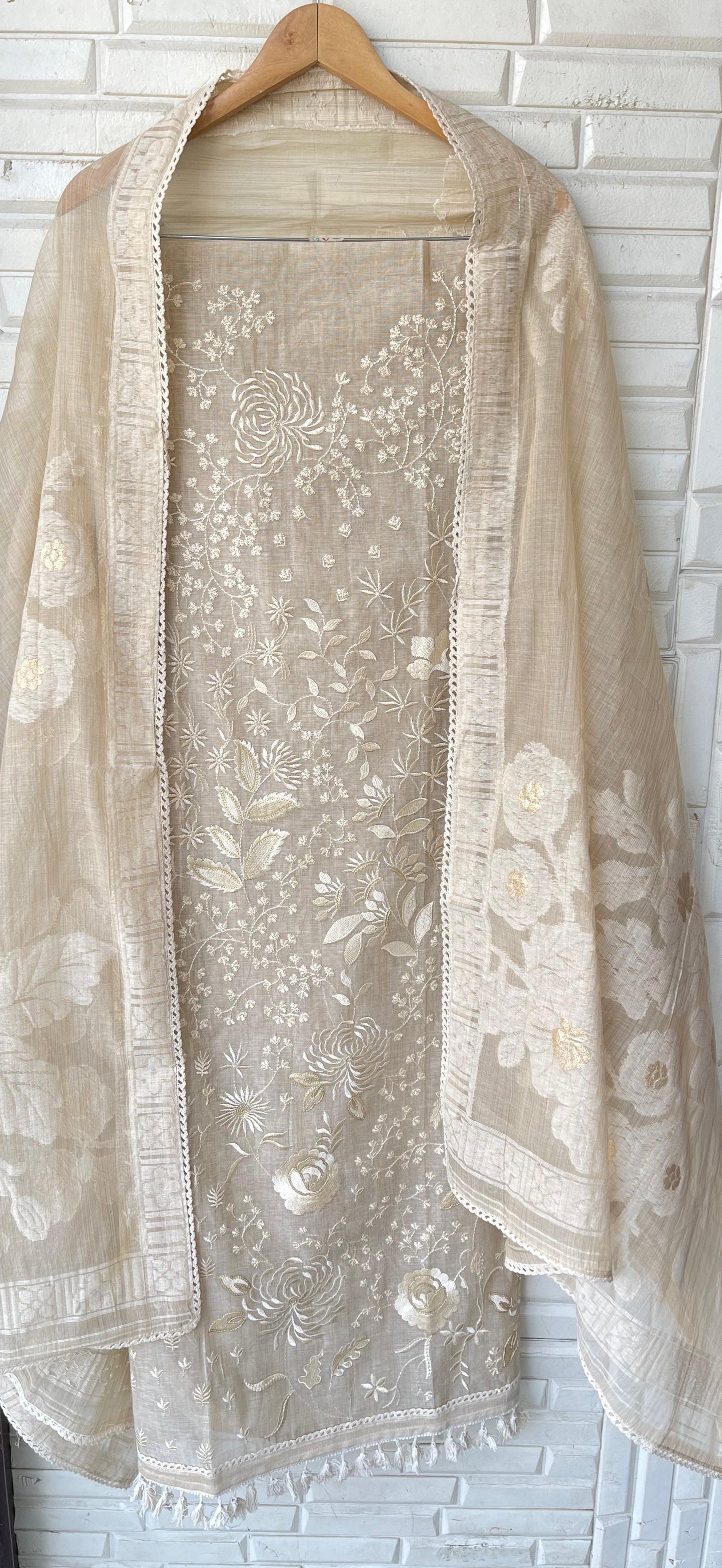 Fully Resham Embroidered Unstitched Mul Chanderi Suit RC-18405