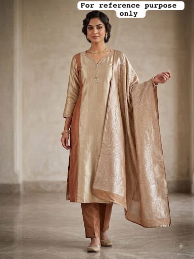 Self giraffe silk unstitched ladies suit Rc19271 (a)