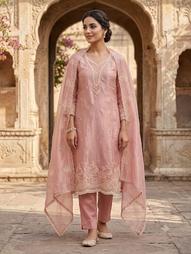 Shimmer tissue unstitched ladies suit Rc19340 (a)