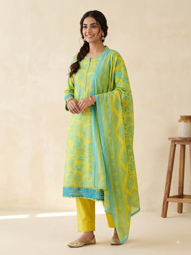 Cotton Printed Unstitched Ladies Suit with Resham Work RC-19253 - Royal Chic by Priti (photo 2)