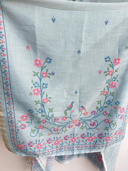 Linen unstitched ladies suit Rc18436