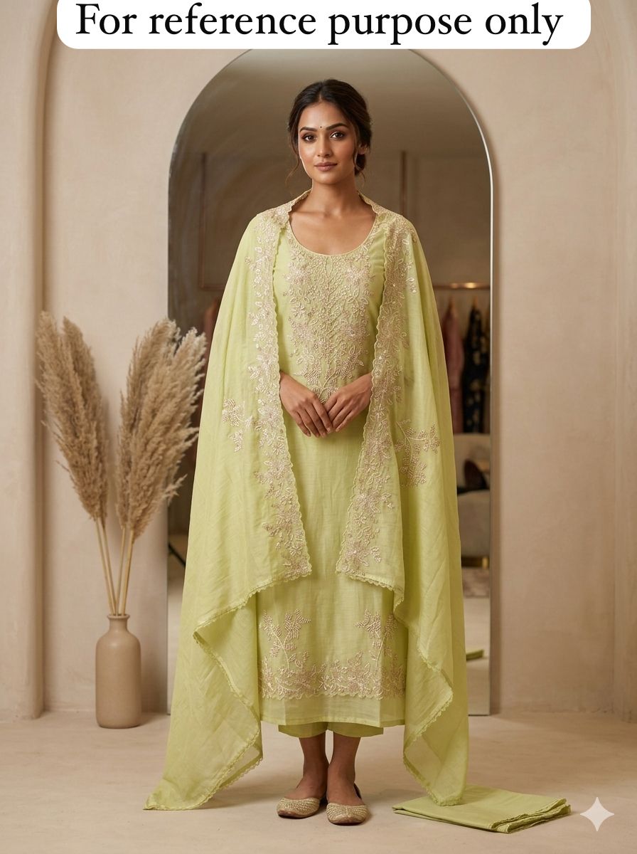 Pure mul chanderi unstitched ladies suit Rc18503 (b)