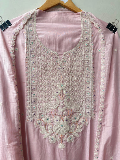 Mul chanderi unstitched ladies suit Rc19079
