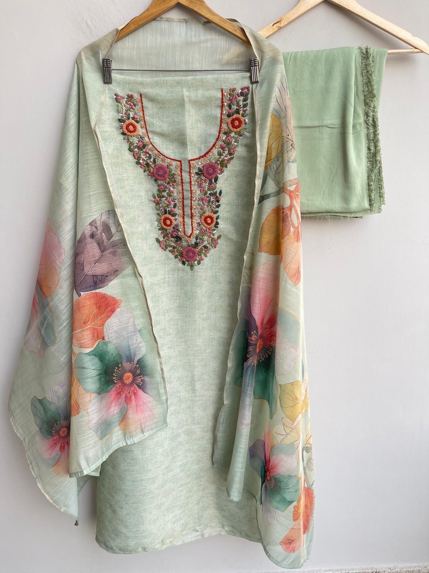 Shimmer linen unstitched ladies suit Rc18474 (a)