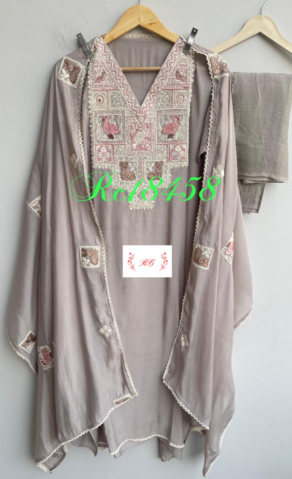Mul chanderi unstitched ladies suit Rc18458 (b)