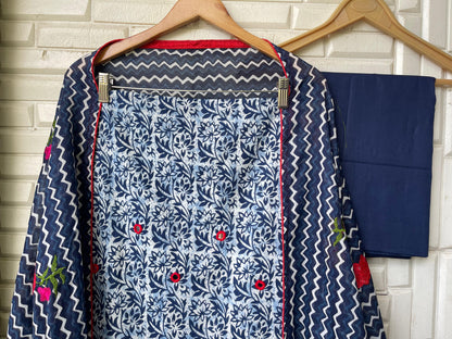 Cotton unstitched ladies suit Rc17383