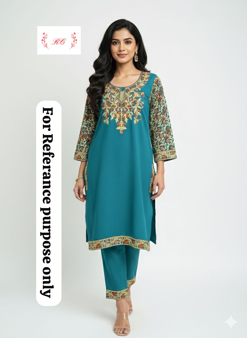 Kashmiri pheron readymade ladies coord set Rc18177