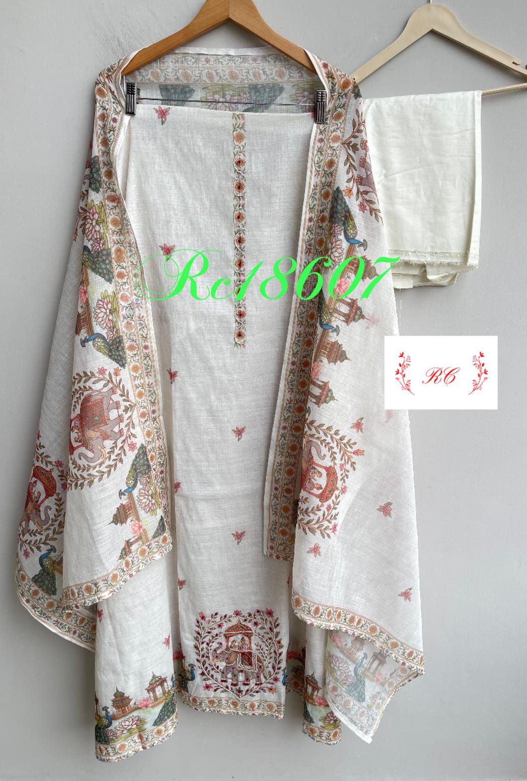Linen Printed Unstitched Ladies Suit RC-18607 – view 2