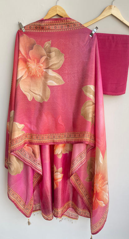 Shimmer silk unstitched ladies suit Rc17892