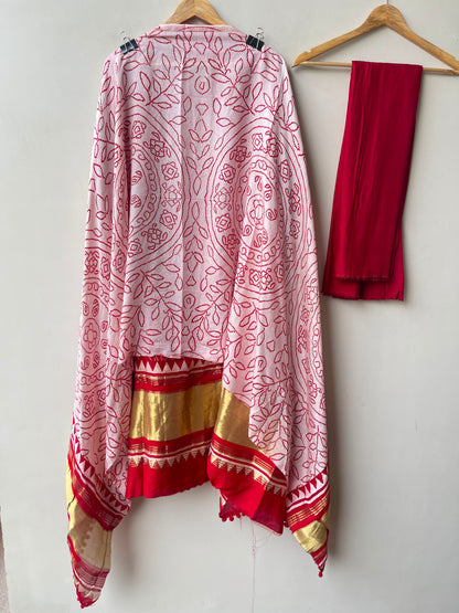 Gajji silk printed unstitched ladies suit Rc19272 (a)