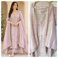Premium Shimmer Silk Designer 3 pcs Unstitched suit Set