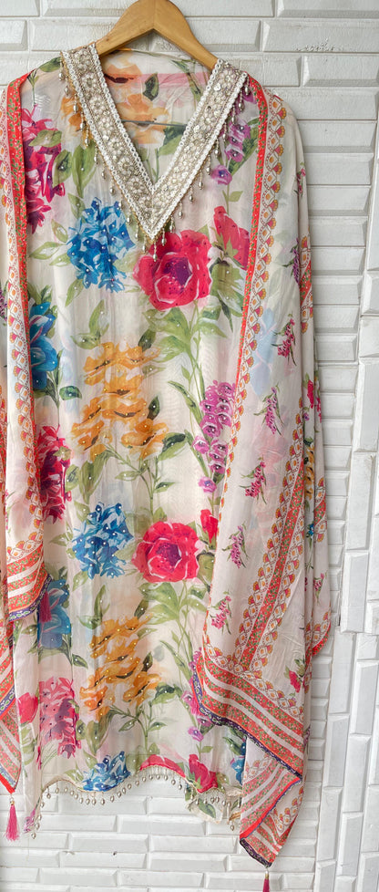 Organza unstitched ladies suit Rc17283