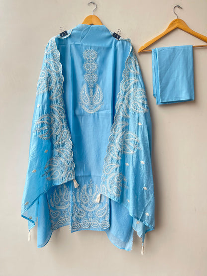 Mul chanderi unstitched ladies suit Rc19233 (a)