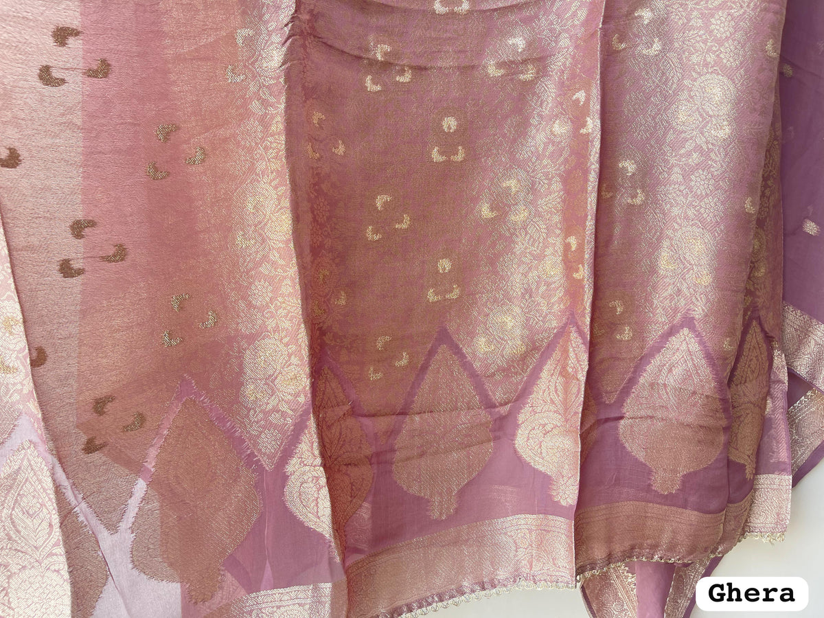 Pure Banarasi brocade silk unstitched ladies suit Rc19348 (a)